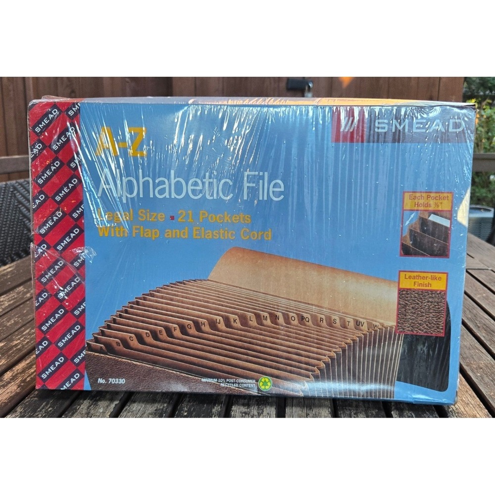 Smead 70330 A-Z Alphabetic Legal Size 21-Pocket Expanding File New Sealed